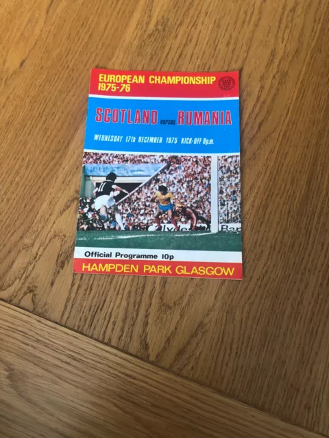 Scotland v Rumania Football Programme European Championship 1975-76