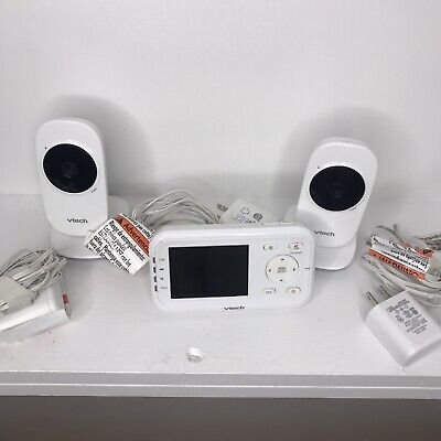VTech VM3252-2, 2.8in Digital Video Baby Monitor, With Two Cameras Night Vision