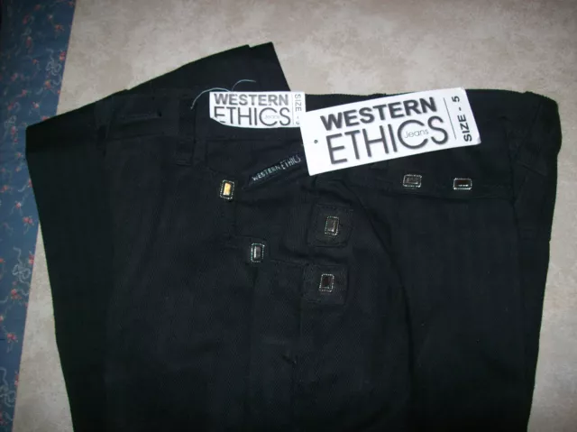 Vintage Western Ethics Jeans - Size 5  Black