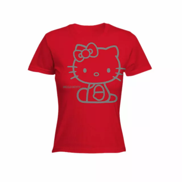 Hello Kitty Rossa M  T-Shirt Maglietta Maglia Bambini Bambina Originale Sanrio