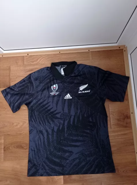 ALL BLACKS NEW ZEALAND 2019 WORLD CUP JAPAN RUGBY Shirt JERSEY ADIDAS ...
