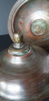 Old Middle Eastern Copper Bowl with Lid  …beautiful collection / display piece