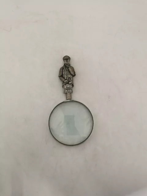 Magnifying Glass With Silver Handle, England, Detective Sherlock Holmes(AN_6849)