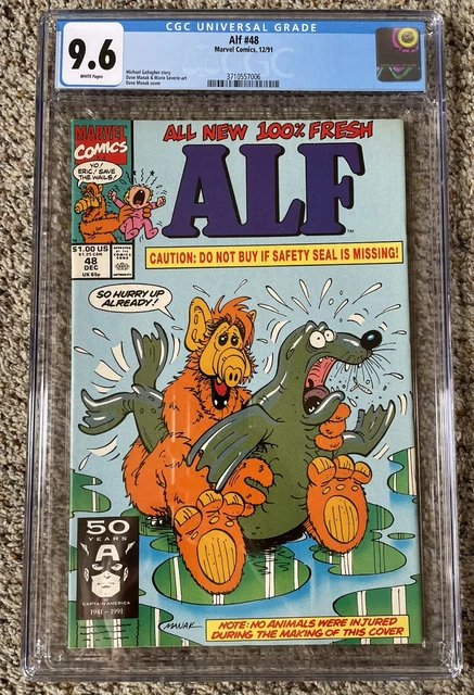 Alf #48, CGC grade 9.6, NM, White Pages, seal cover.