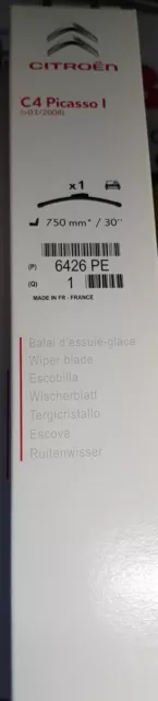 Spazzola Tergicristallo Piatta Per Citroen C4 Picasso ORIGINALE 6426PE