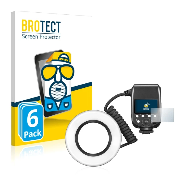 6x BROTECT lámina protectora reflejada para Godox MF-R76 mate antirreflectante