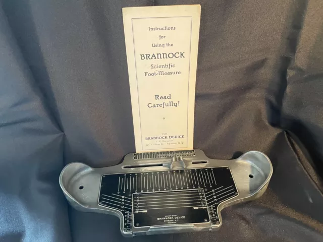 Vintage BRANNOCK DEVICE FOOT MEASURE Junior Syracuse NY