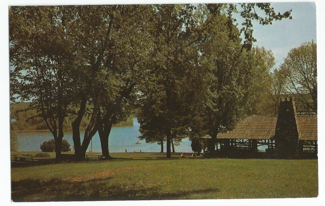 Bewabic Park Fortune Lake between Crystal Falls Iron River Vintage Postcard