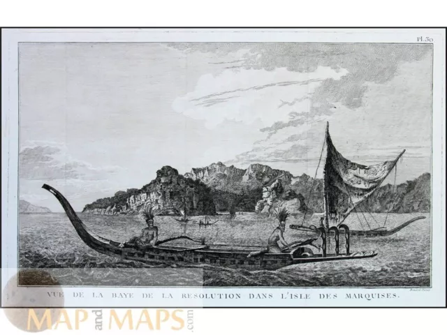 Marquesas-Inseln, L'Isle des Marquises Cook Voyages 1778.