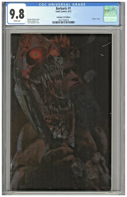 Barbaric #1 CGC 9.8 John Gallagher Foil Edition Variant Cover Virgin Vault CK