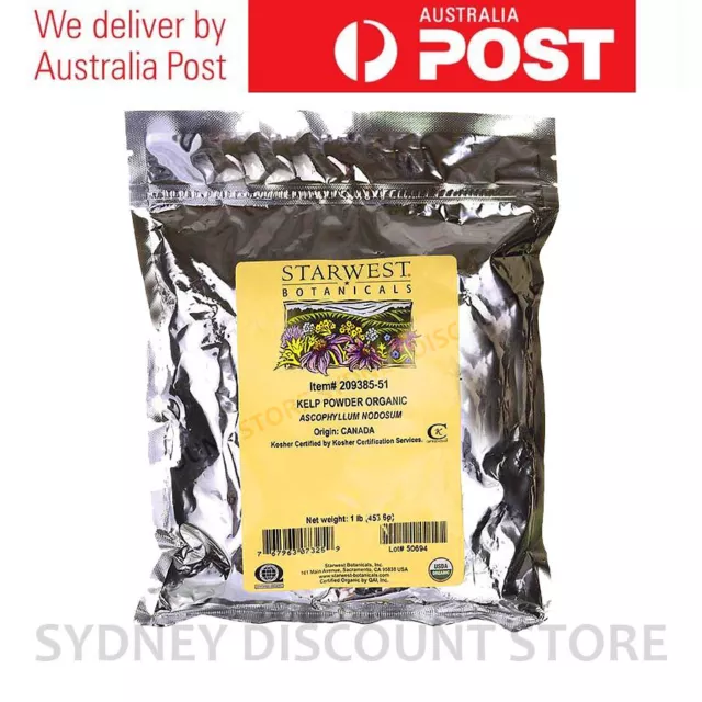 Starwest Botanicals Organic Kelp Powder 1 lb NEW STOCK SAME DAY SHIPPING