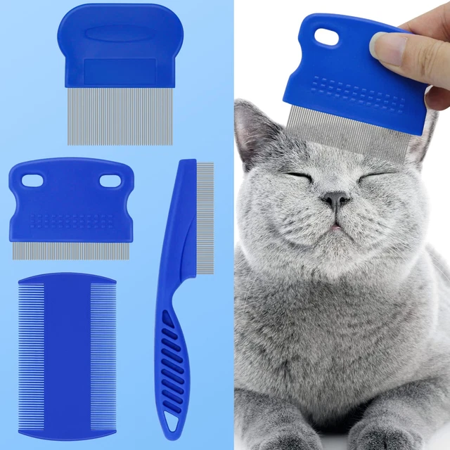 Set Flea & Lice Comb for Cats & Dogs | Includes 4 Different Comb Styles