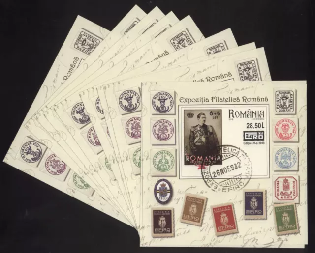 Aufl. 4100 (!): WHOLESALE: 10 BLOCKS 805 Rumänien 2019 Briefmarkenausstellung