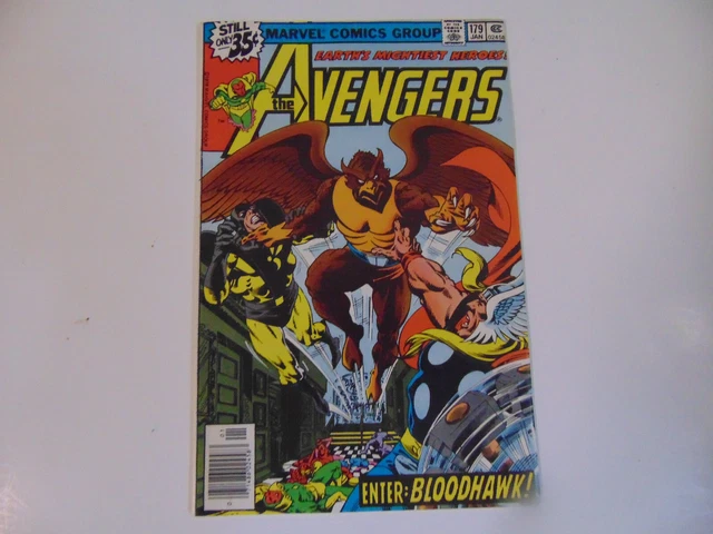 MArvel The Avengers # 179 Bronze Age Comic book 1St App Of Bloodhawk VF/NM