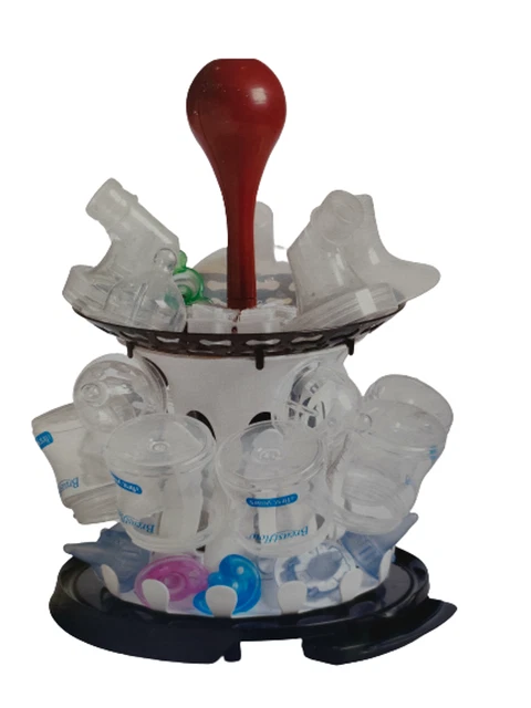 Estante de secadora giratoria biberón bandeja de agua estante de secado para bebés organizador leche regalo