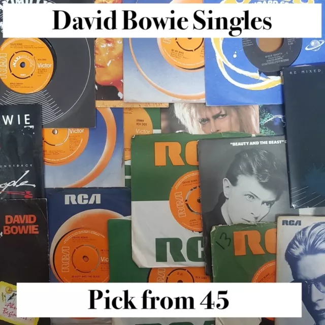DAVID BOWIE 45rpm SINGLES - Pick from 50 records (Original 70s, 80s & 90s Vinyl)