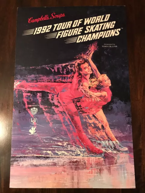 Campbells Soup 1992 Tour Of World Figure Skating Champions Cardboard Poster-Rare