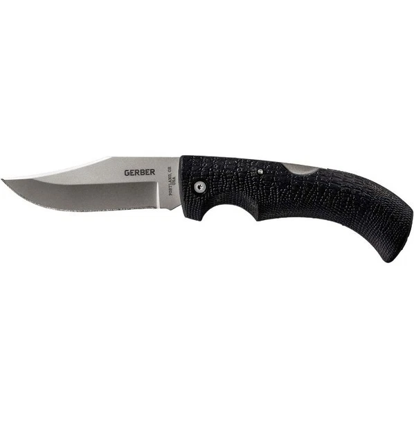 GERBER HUNTING GATOR Folding Knife And Sheath Black Factory Sealed