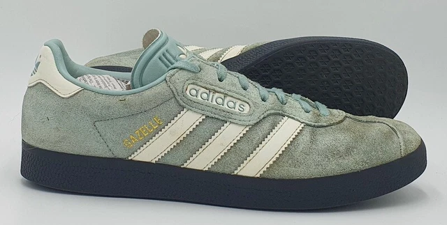 ADIDAS GAZELLE SUPER Low Suede Trainers CQ2796 Light Blue Black