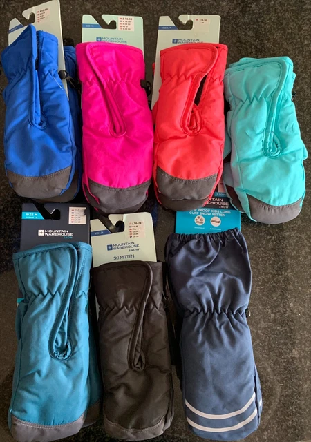 NEW Mountain Warehouse Kids Ski Snowproof Mittens Boys Girls Gloves Multicolours