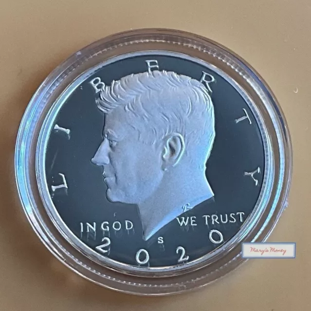 2020 S Silver Kennedy Half Dollar Gem Proof 99.9% pure silver in capsule