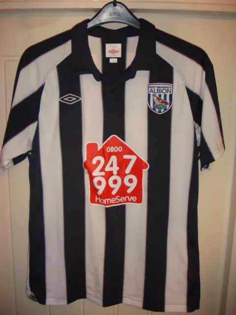 West Bromwich Albion Home Beardface 69 Fussball Shirt Wba - 2010/11 - Mittel - M7