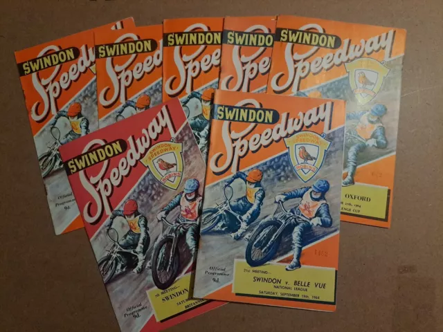 Speedway x 7  Swindon 1960s  Programmes  Speedway Collection /  Speedway Job Lot