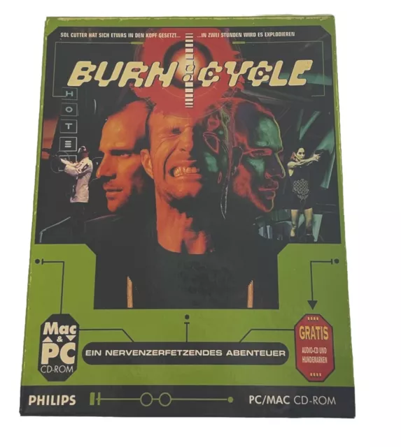 Burn Cycle PC/MAC CD ROM Big Box Vintage PC Computerspiel Klassiker Top Zustand