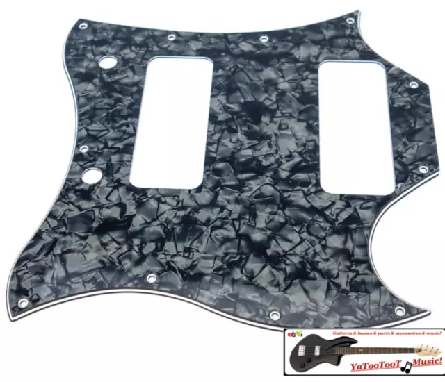 Neu Pickguard Sg Standard Full Seite - Schwarz Pearl - 3 Ply- Gitarre Sg (P 90)