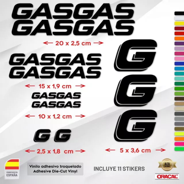 Kit Pack Pegatinas Sticker Vinilo Gasgas Moto Vinyl Aufkleber Gas Gas Sponsor