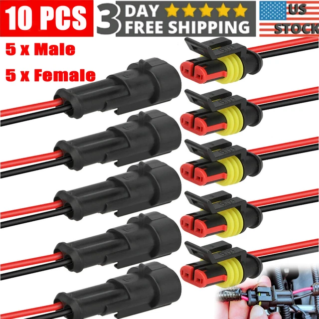 10-Pack 3M Scotchloc Wire Connectors – For McCulloch Rob Mowers, Waterproof, No Stripping