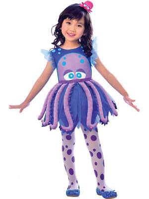 Girls Octopus Costume Childs Sea Life Animal Fish New Fancy Dress Book Week Kids
