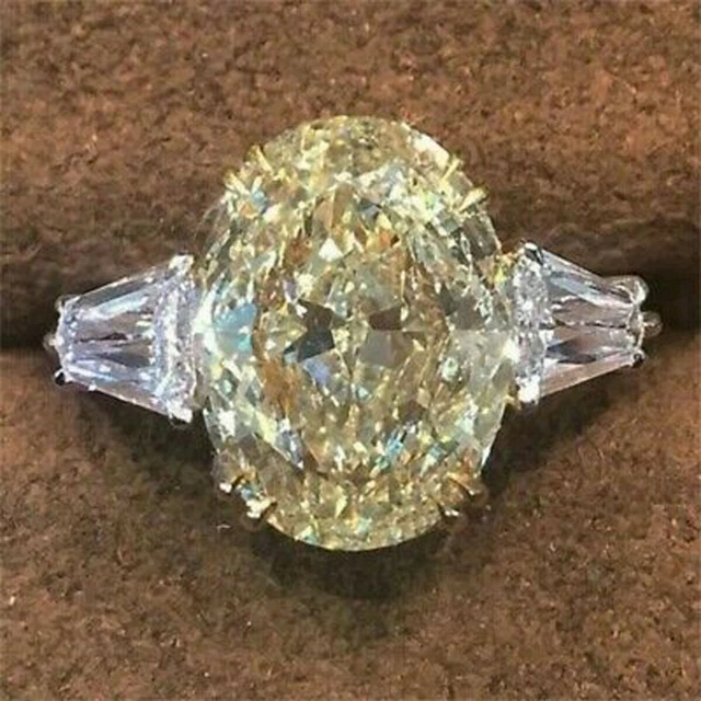 Bague de fiançailles en citrine art déco pour femme vintage