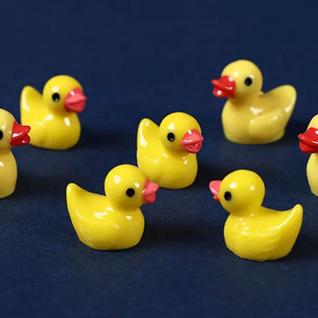 100/200PCS Mini Rubber Ducks Miniature Resin Ducks Tiny Yellow Duckies_  Prof