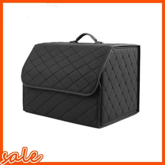 Car Trunk Organizer Multiuse Tools Storage Bag (Medium Black+Black Line)