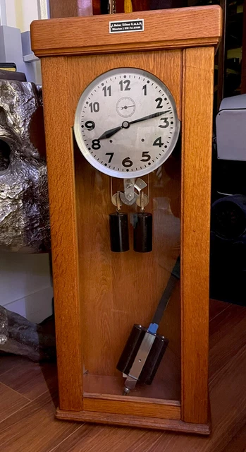 RARE ANTIQUE WEIGHT Driven Master Regulator Wall Clock by Carl Bohmeier ...