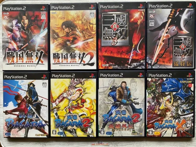 SONY PS2 Sengoku Musou 1  2 & Basara 1  2 & Heros & X Sangoku Musou 3 from Japan