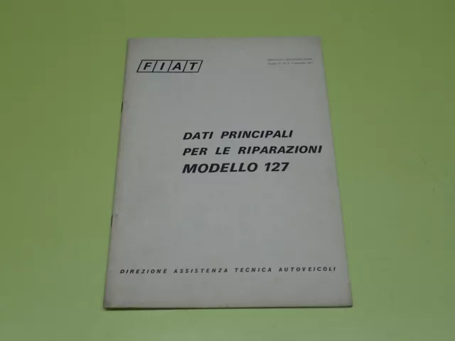 Dati Principali Per Le Riparazioni Fiat 127 (S)