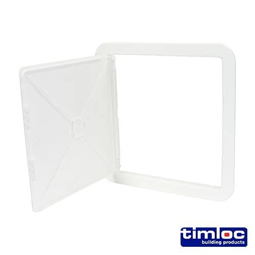 Timco - Pannello Accesso Timloc - Plastica - Cerniera - Bianco AP300 305 x 305 - 1 Ciascuno