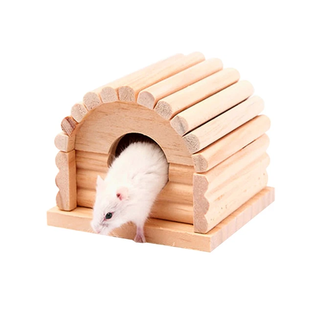 Capanna di lettiera in legno carino piccolo criceto nascondiglio animale