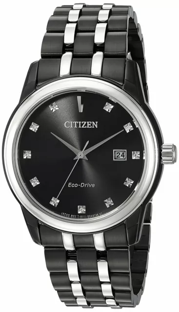 Citizen Eco-Drive Corso Men's Diamond Markers Black Watch 39MM BM7348-53E