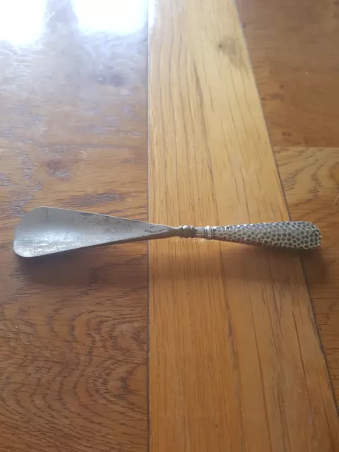 Antique hallmarked silver shoe horn.