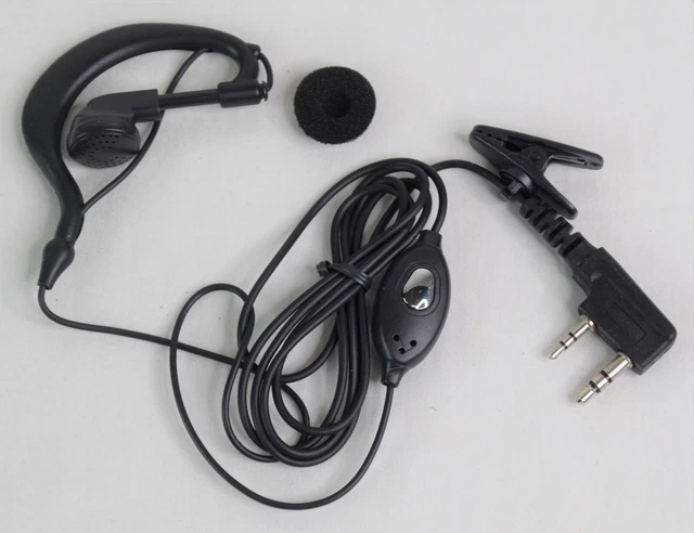 External Ear Loop 2-Pin Headset with Push-to-Talk Microphone for Motorola