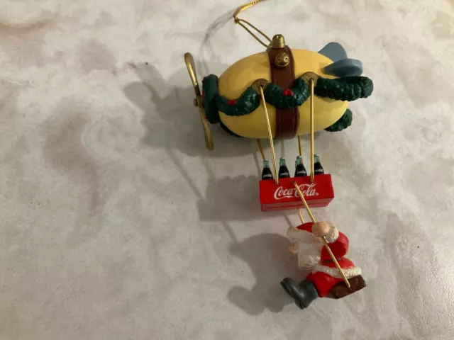 Coca Cola Trim A Tree Collection "Santa and Blimp” Ornament