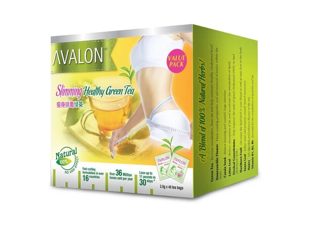 AVALON Slimming Healthy Green Tea 40s'X 2 Hierbas naturales para aumentar...