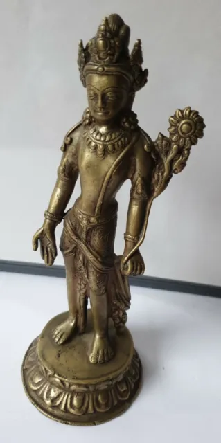 TOP alte Skulptur Figur Bronze  Asiatische Göttin Gottheit Asien 19. Jahrhundert