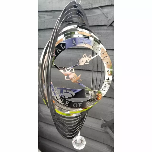 Stainless Steel Garden Wind Spinner - Battle Of Britain Spitfires