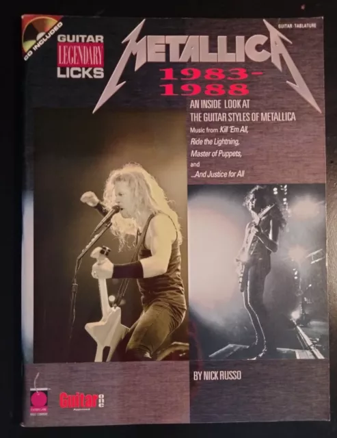 Metallica 1983 - 1988 Legendary Guitar Licks tab book with CD Cherry Lane