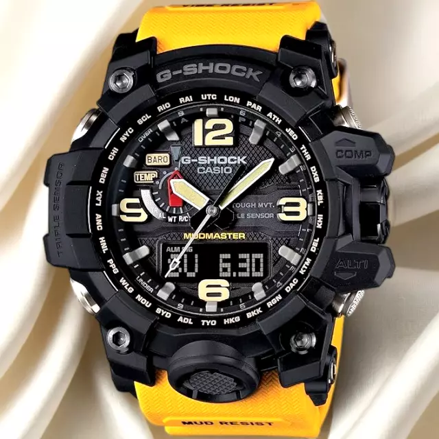 CASIO G SHOCK MUDMASTER GWG 1000 1A9 Yellow Band Black Bezel Combo GWG 1000 123.49 PicClick