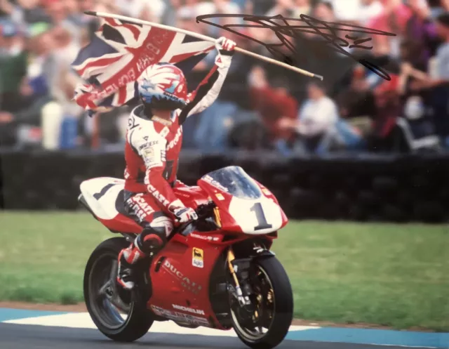 Carl Fogarty Signed 10x8 Photo WorldSBK Autograph Ducati